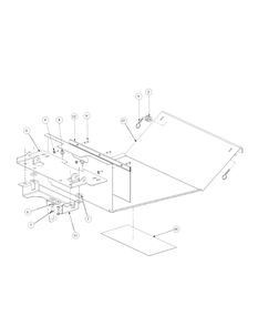 Floor Panel Assembly Diagram and Parts List for M54-HN 53CB5ETW750-24HP-OHV Cub Cadet Lawn Tractor